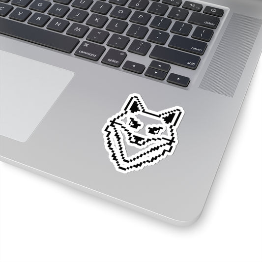 Pixel Wolf Kiss-Cut Stickers | Cool Laptop Decal, Custom Vinyl Sticker, Gifts for Gamers, Unique Wall Decoration, Art Enthusiast Supplies
